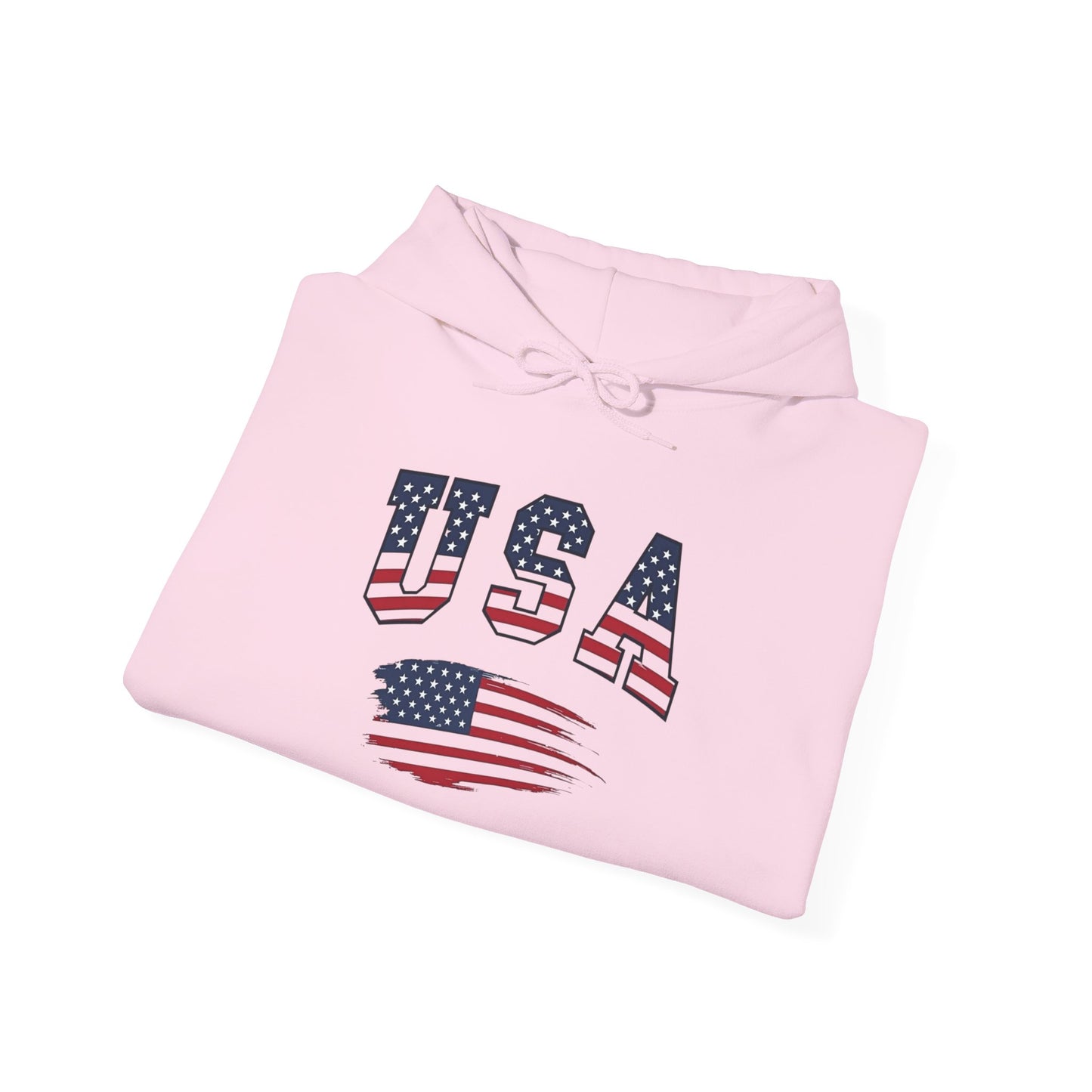 USA American Flag Graphic Hoodie Unisex Heavy Blend™ Hooded Sweatshirt