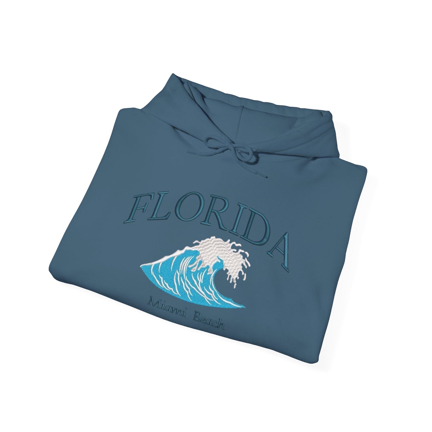 Florida Miami Beach Retro Graphic Hoodie Heavy Blend Sweatshirt NEW