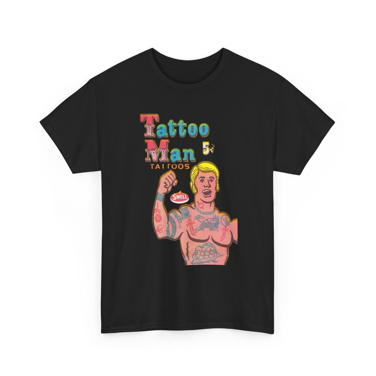 Tattoo Man Vintage T Shirt Graphic Unisex Heavy Cotton Tee NEW GIFT
