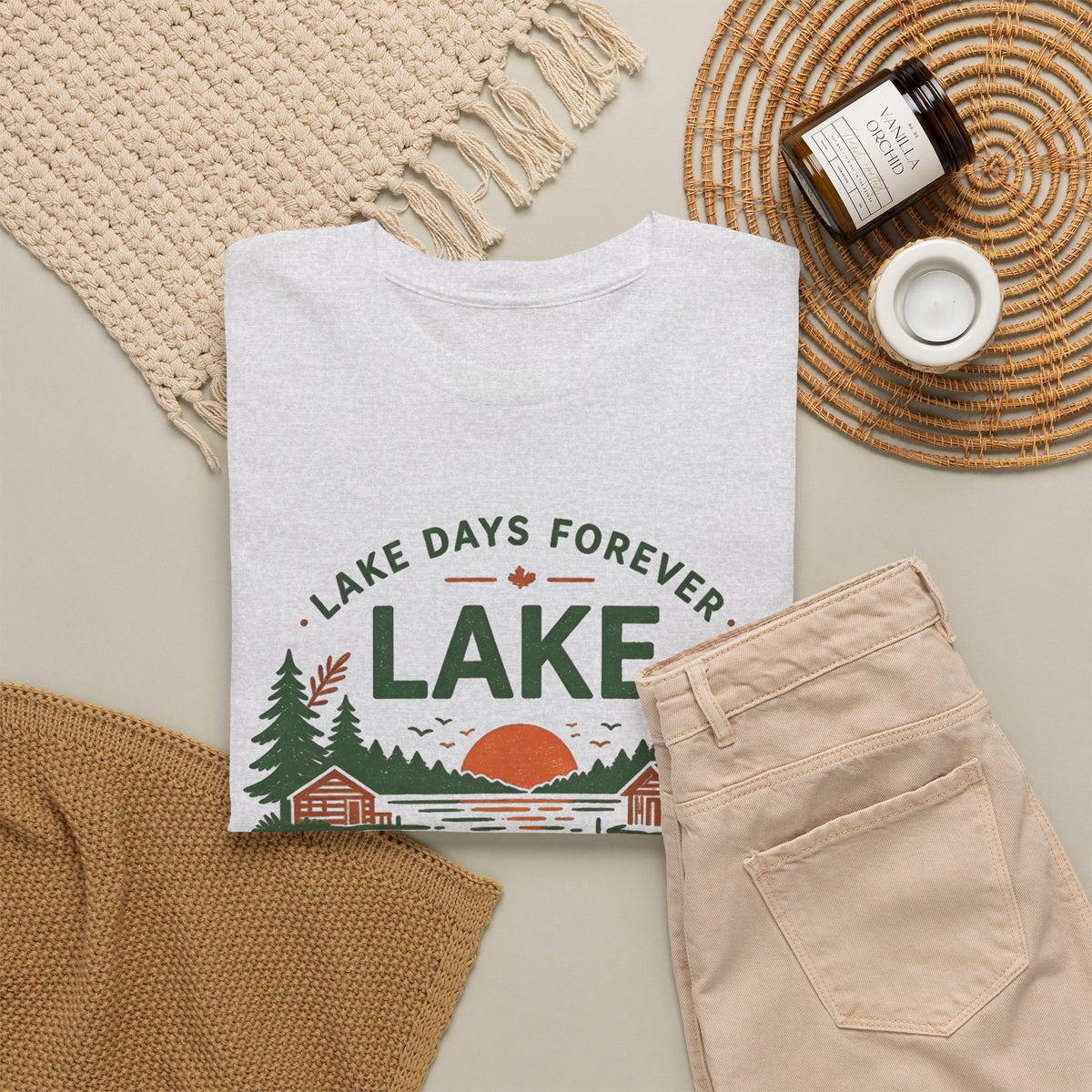 Ontario Cabin Lake T-Shirt | Lake Days Forever, No Phones Just Pine Trees Men's Graphic T Shirt