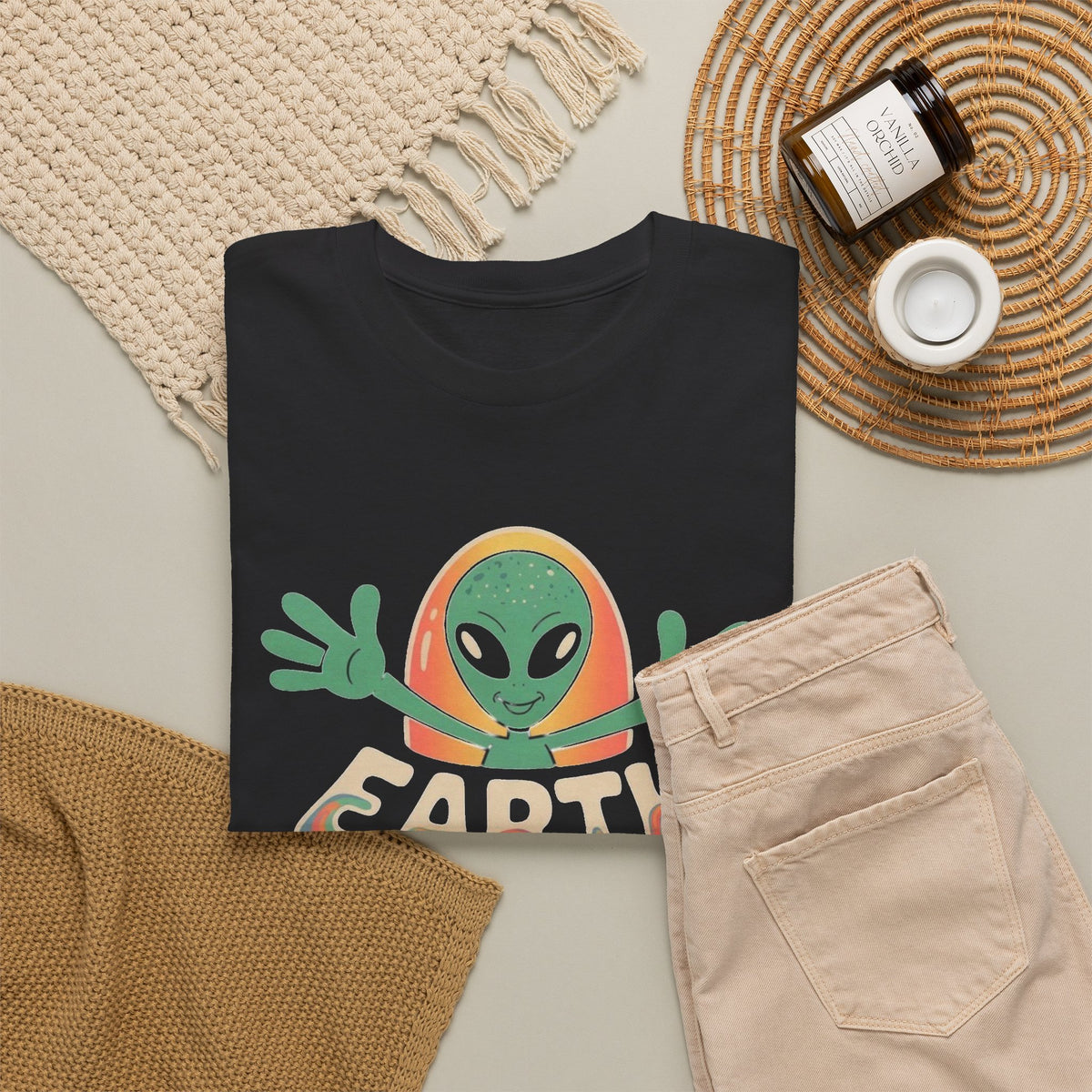 Earth Sucks Graphic T Shirt Men's Funny Alien's Heavy Cotton Tee