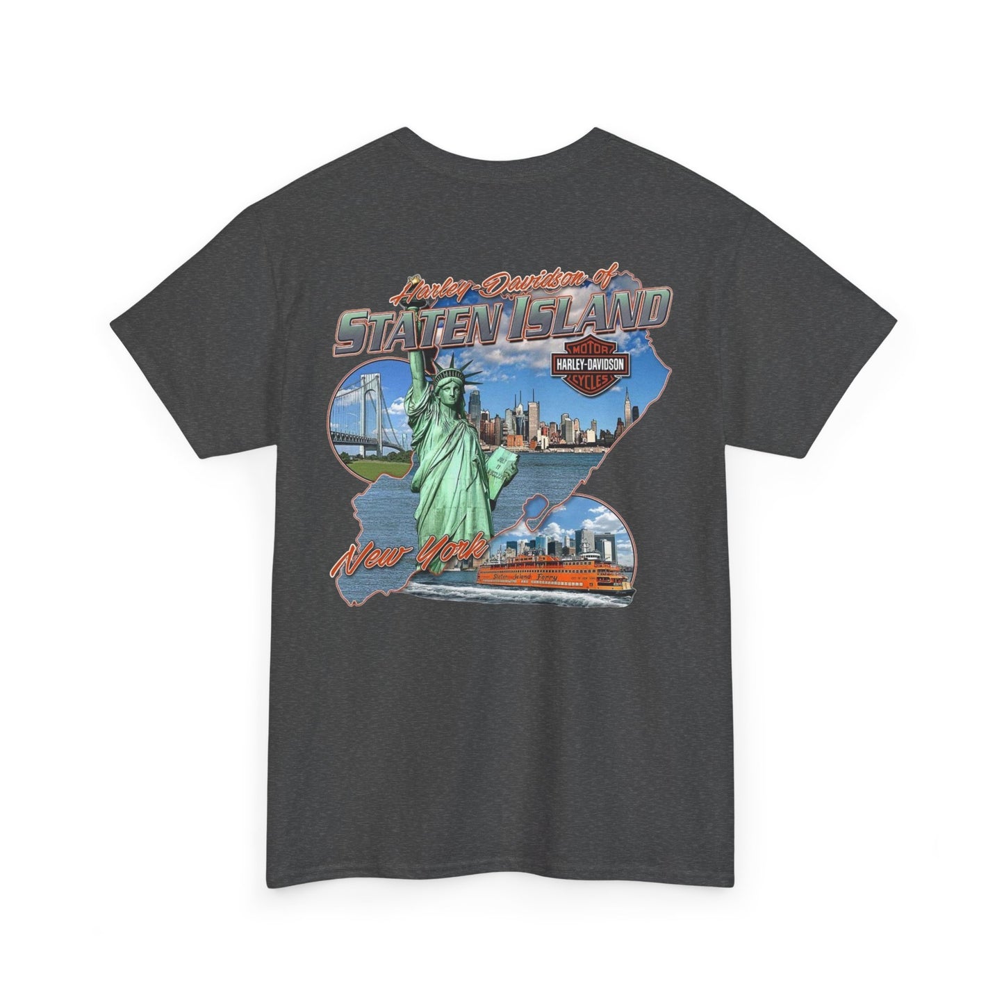 Harley Davidson New York Graphic T Shirt Vintage Unisex Heavy Cotton Tee
