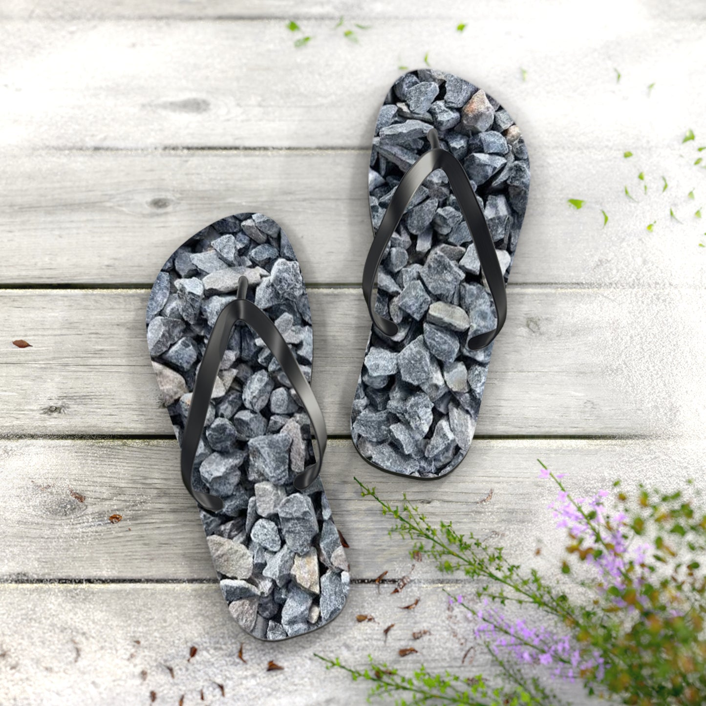 Stones Summer Sandals, Beach Shoes, Vacation Flip Flops, Pool Slides
