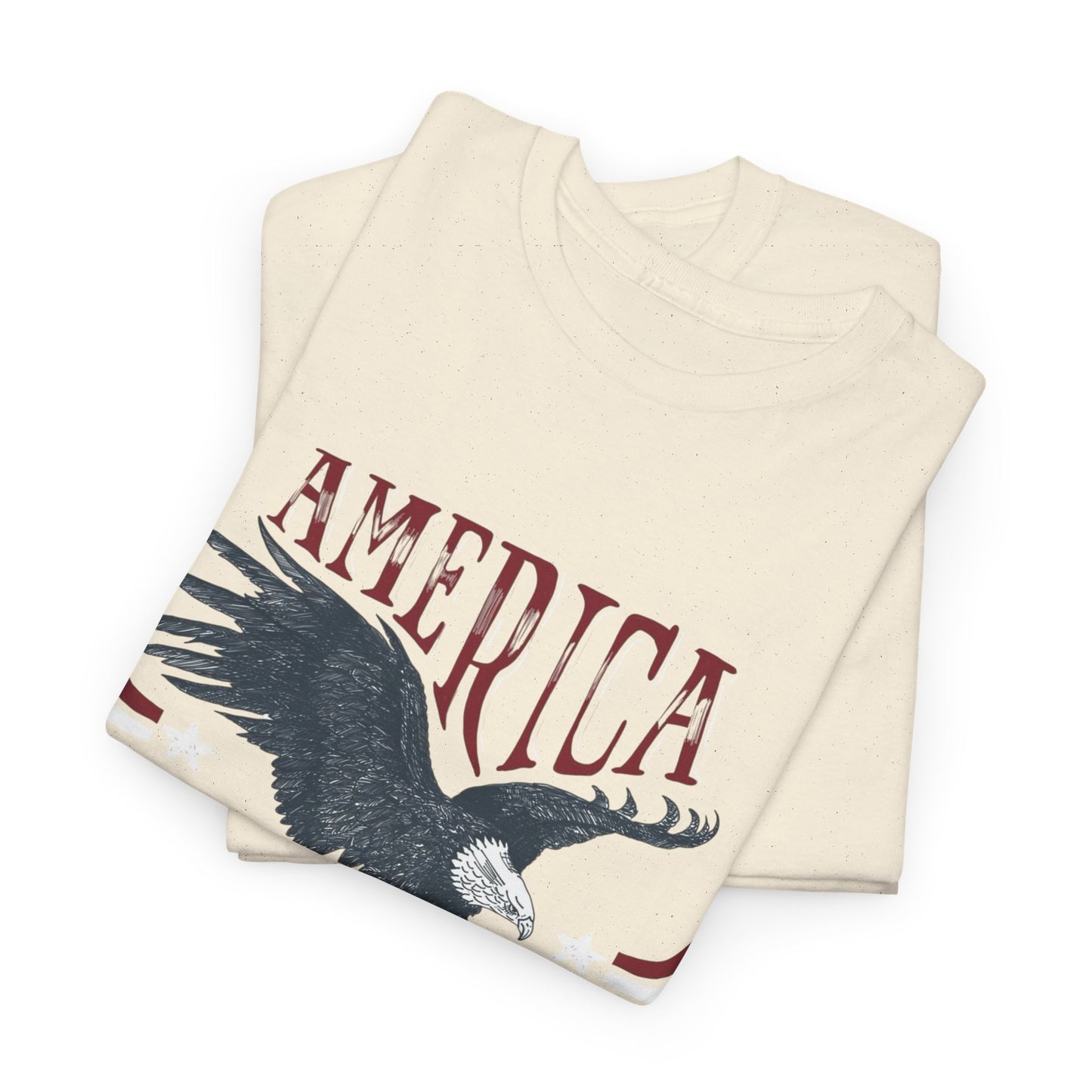 Home Of The Brave USA Retro Graphic T Shirt Men's Heavy Cotton Tee