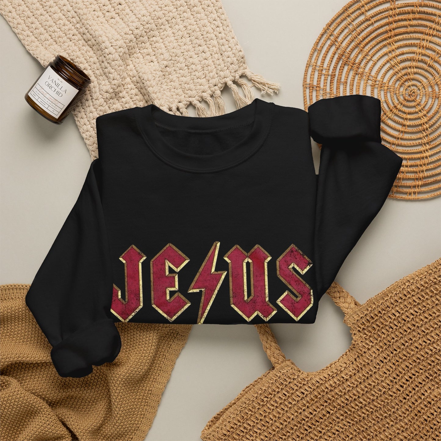 Jesus The Rock I Stand On Sweater NEW Unisex Heavy Blend™ Crewneck Sweatshirt