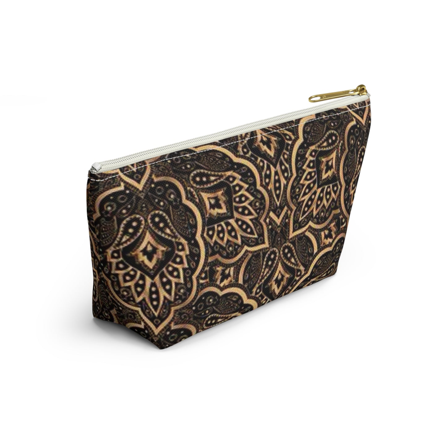 Morrocan All Over Print Travel Bag Multi Color Gold Accessory Pouch w T-bottom