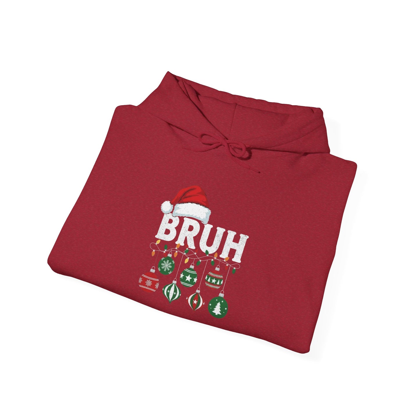 Happy Holidays Bruh Graphic Hoodie Unisex Heavy Blend™ Hooded Sweatshirt