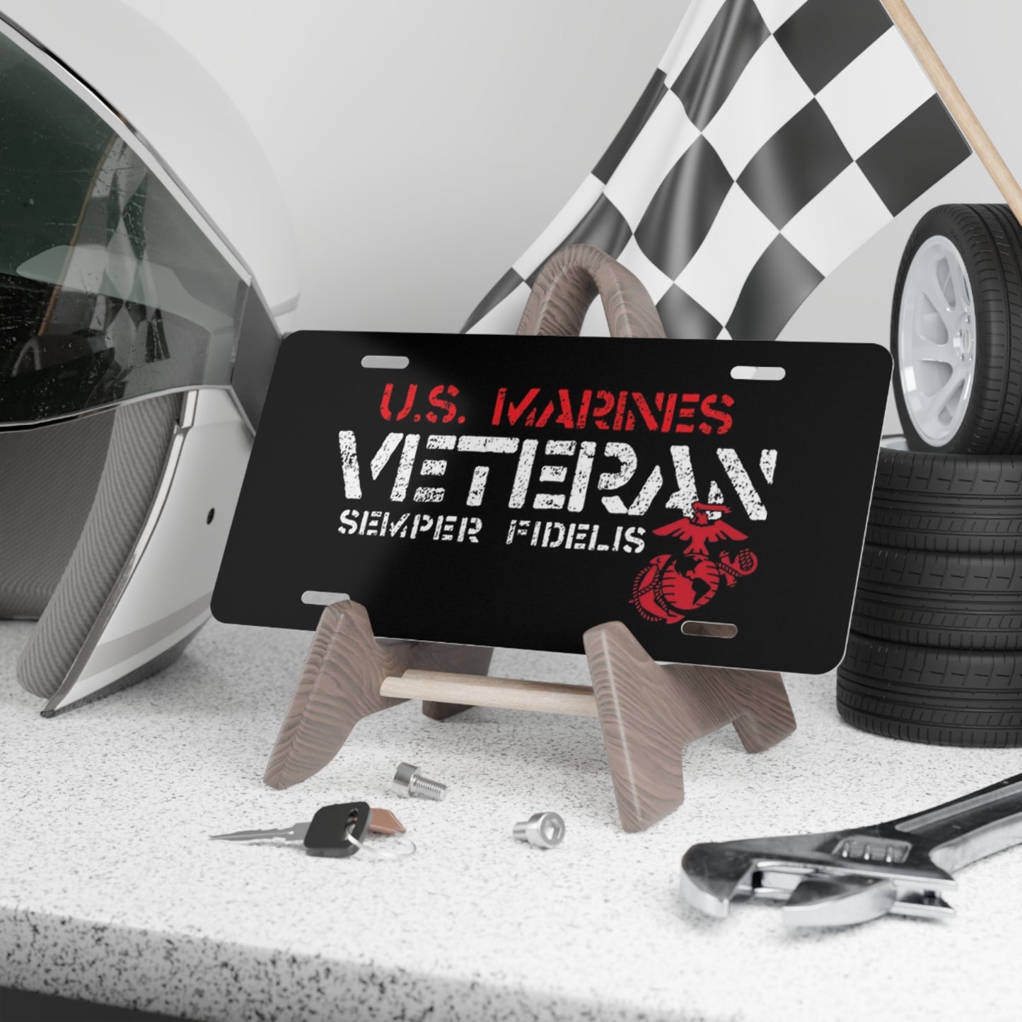 US MARINES Veteran NEW AMERICAN Vanity License Plate
