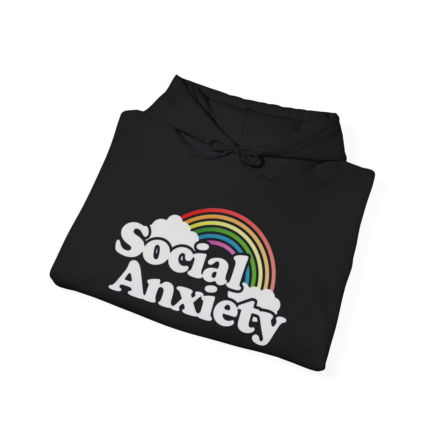 Social Anxiety Graphic Hoodie Unisex Heavy Blend™ Hooded Sweatshirt