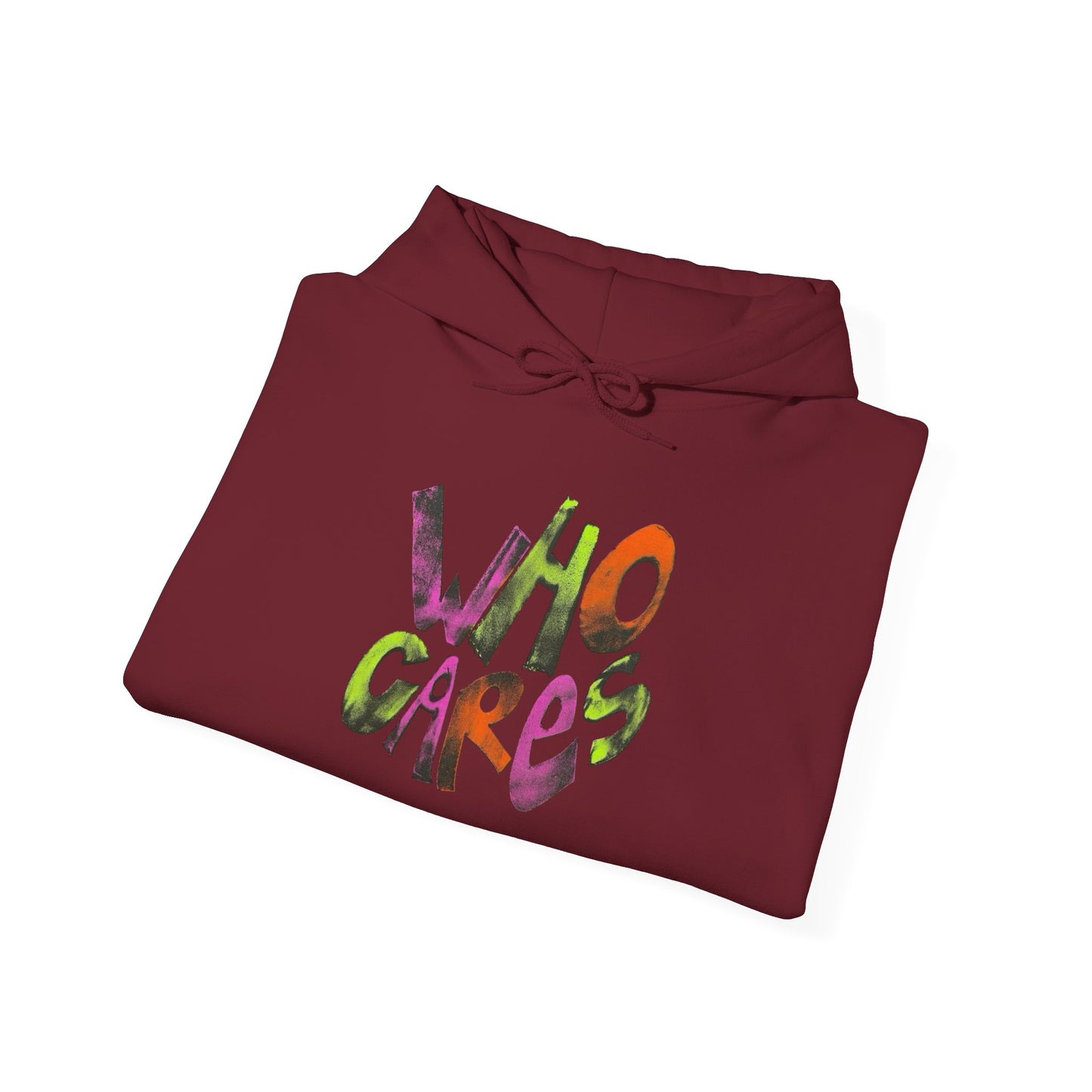 Who Care's Vintage Art Graphic Hoodie Unisex Heavy Blend™ Hooded Sweatshirt