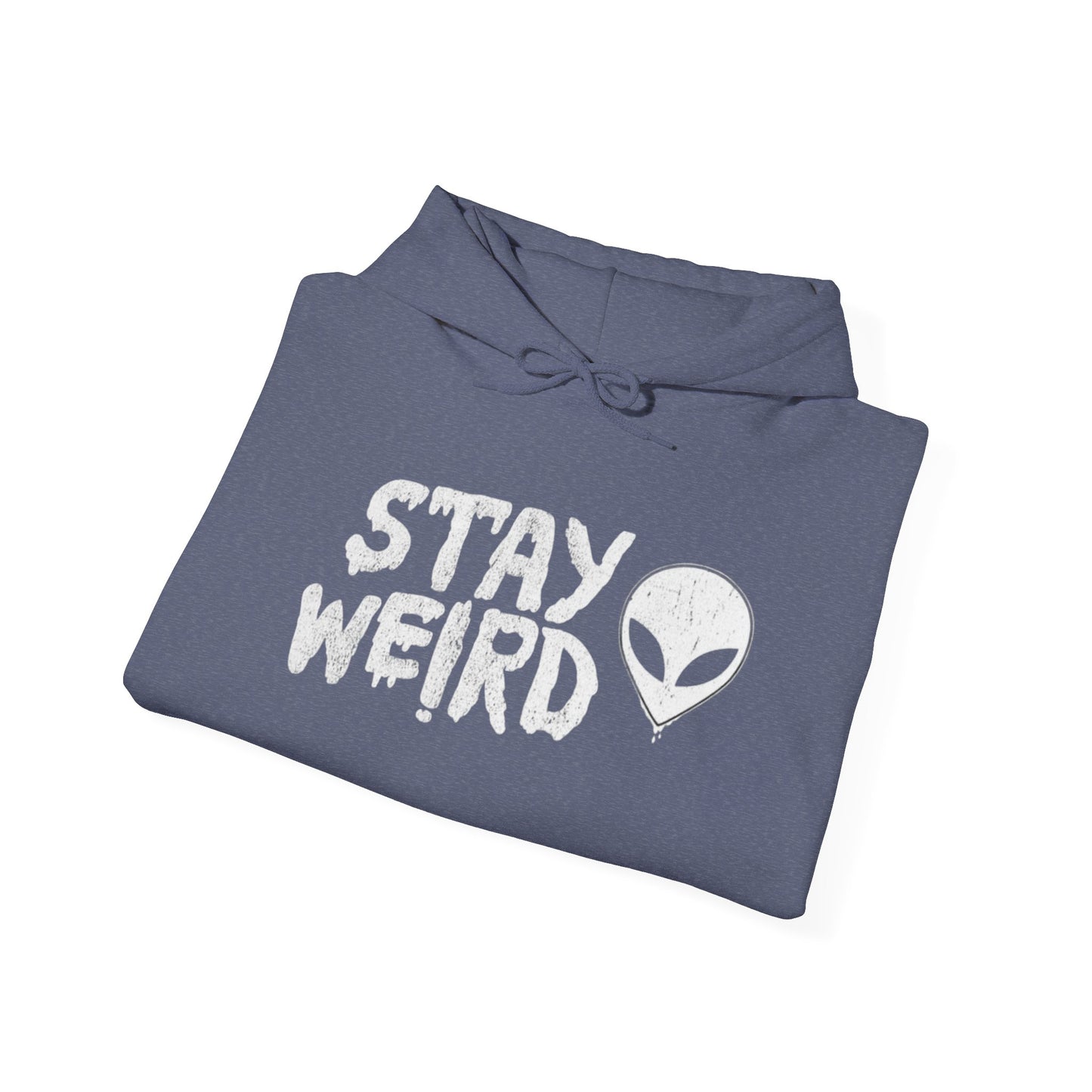Stay Weird Funny Aliens Graphic Hoodie Unisex Heavy Blend™ Hooded Sweatshirt