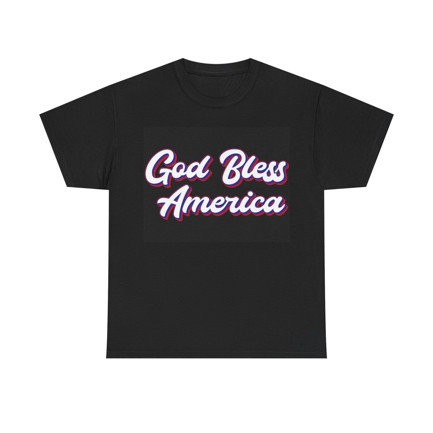 God Bless America Tshirt American Flag 1776 USA july 4th Unisex Heavy Cotton Tee