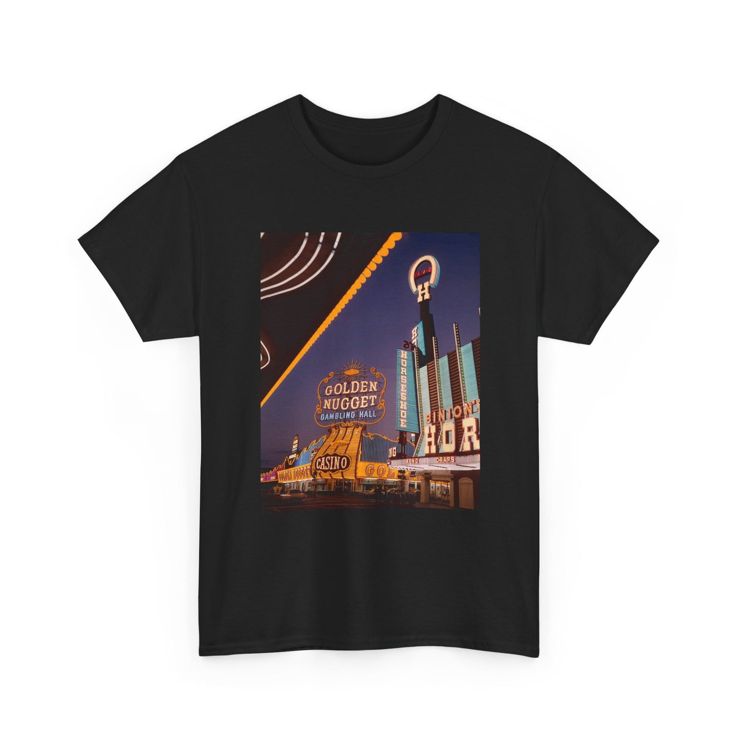 Las Vegas Tshirt Vintage The Strip Golden Nugget Unisex Heavy tee Casino