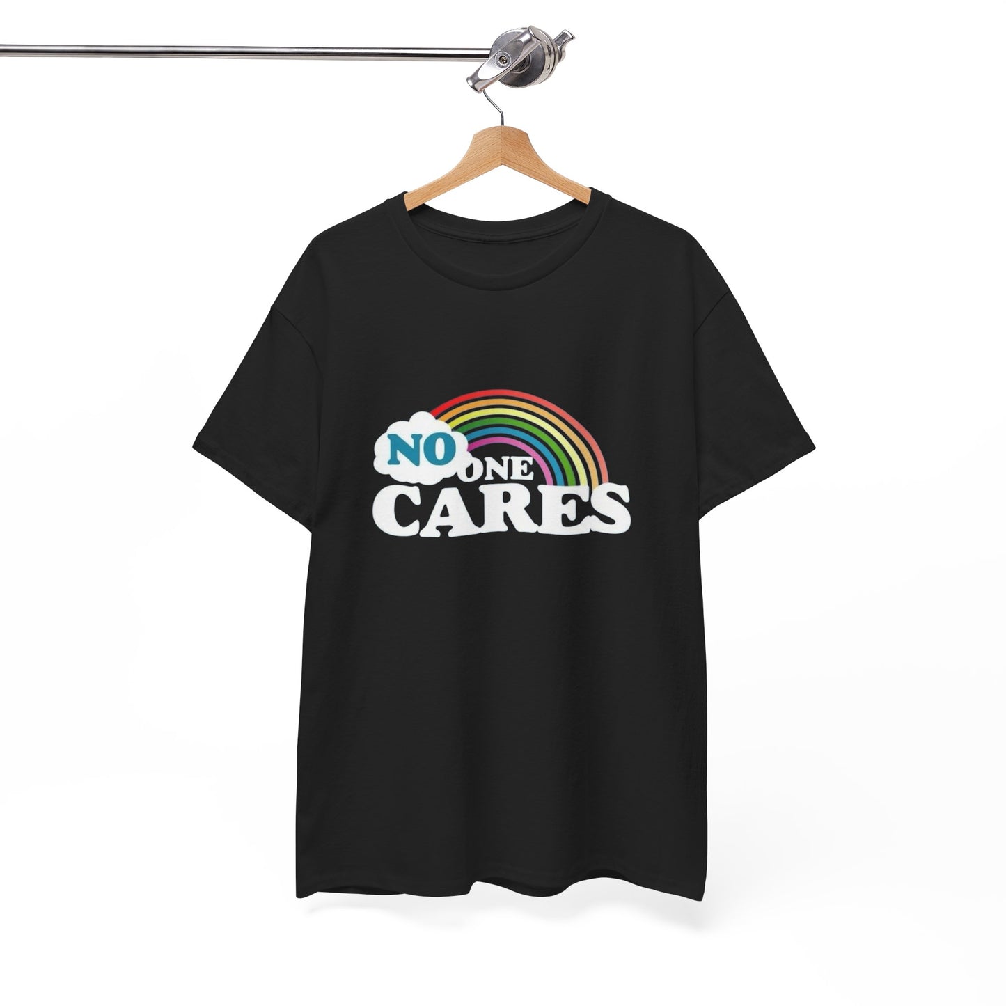 No One Cares Graphic T Shirt NEW ADULT Unisex Heavy Cotton Tee