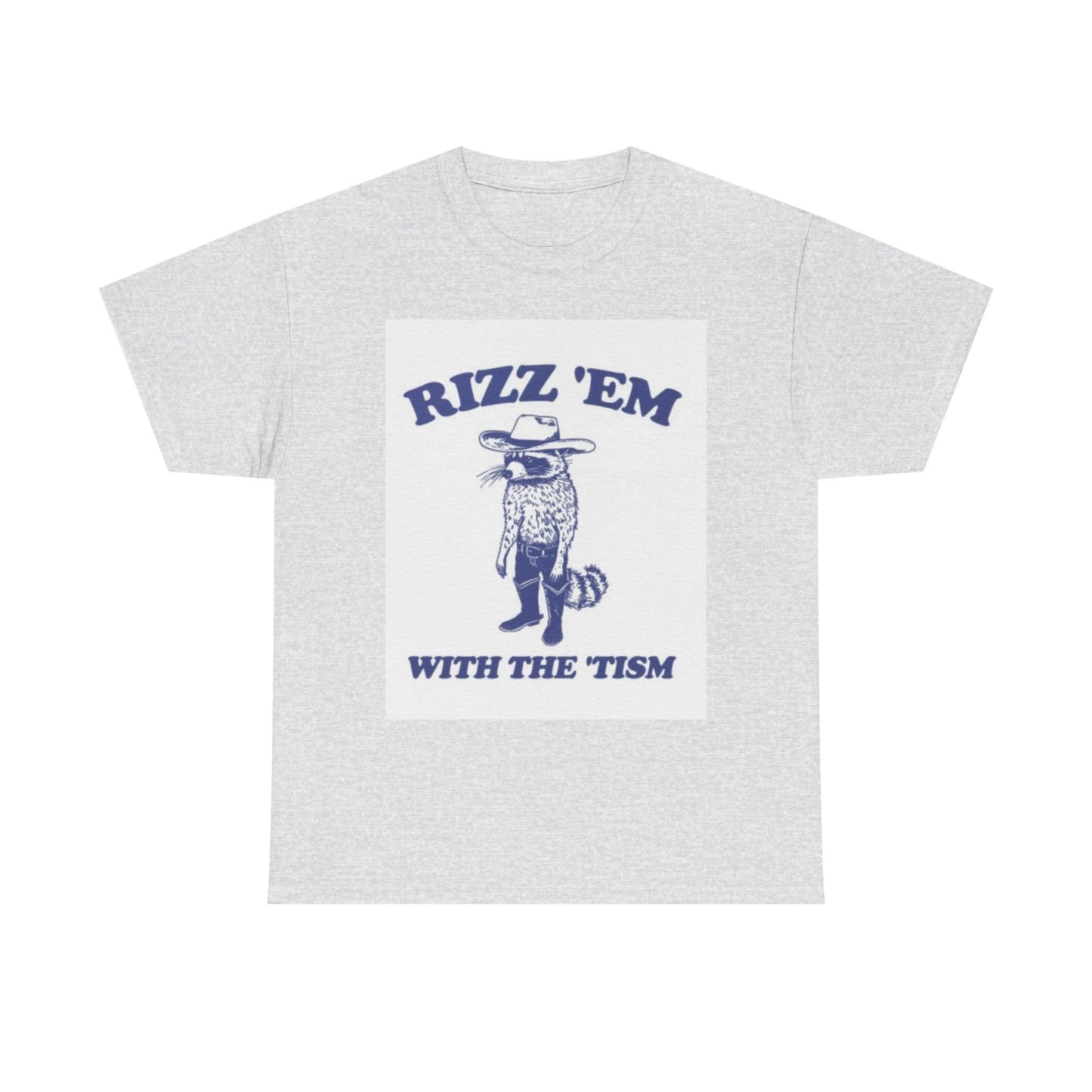 Rizz Em With The Tism Graphic T Shirt Funny Autistic Graphic Unisex Heavy Cotton