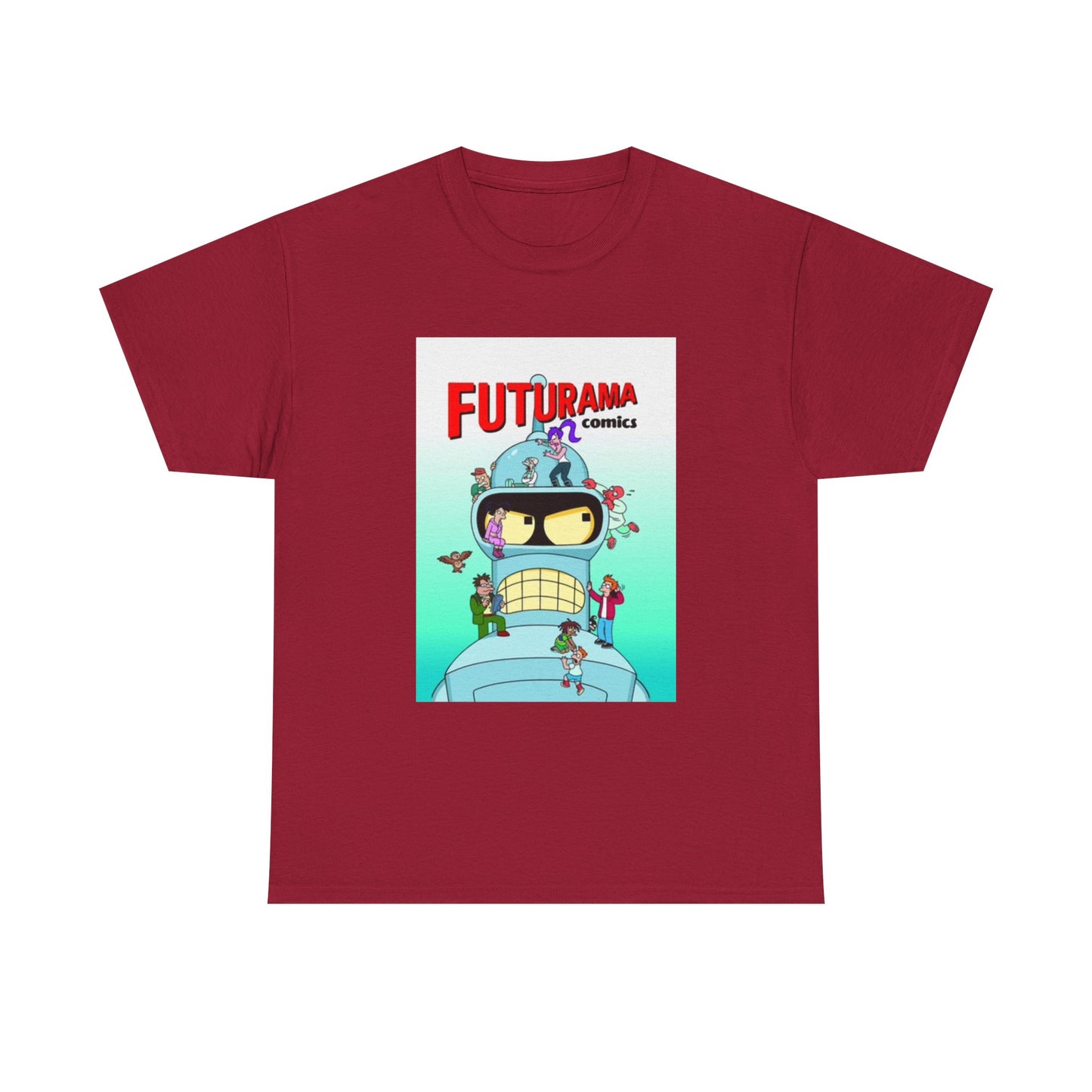 Futurama Shirt Bender Tv Series Graphic Funny Cartoon Unisex Heavy Cotton Tee