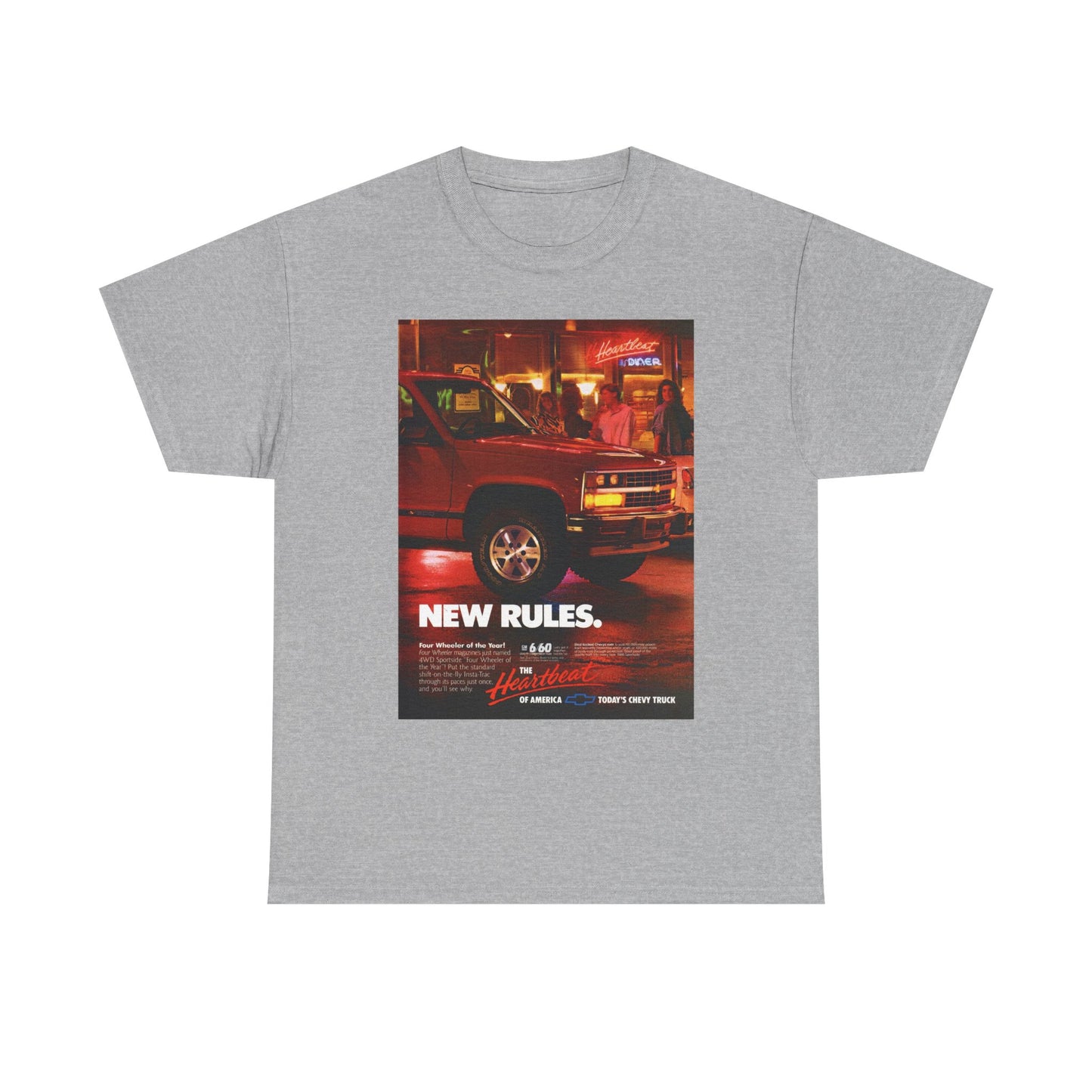 Chevy Trucks Graphic T Shirt Vintage 90s Retro Unisex Heavy Cotton Tee