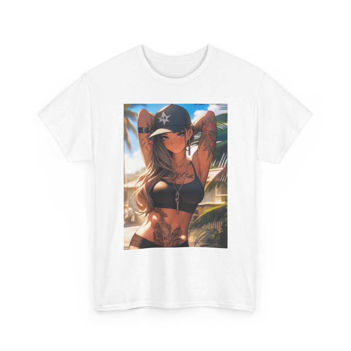 Waifu Anime Hentai Graphic T Shirt Sexy Tattoo Unisex Heavy Cotton Tee