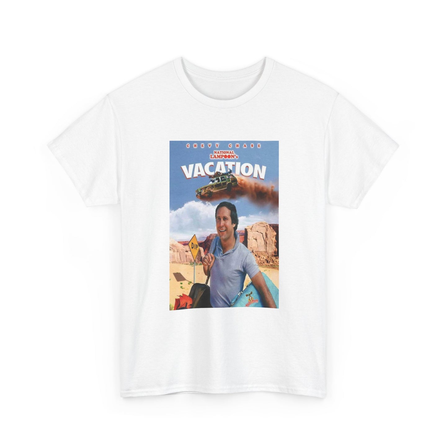 Vegas Vacation Tshirt Retro Movie Poster Chevy Chase Unisex Heavy Cotton Tee