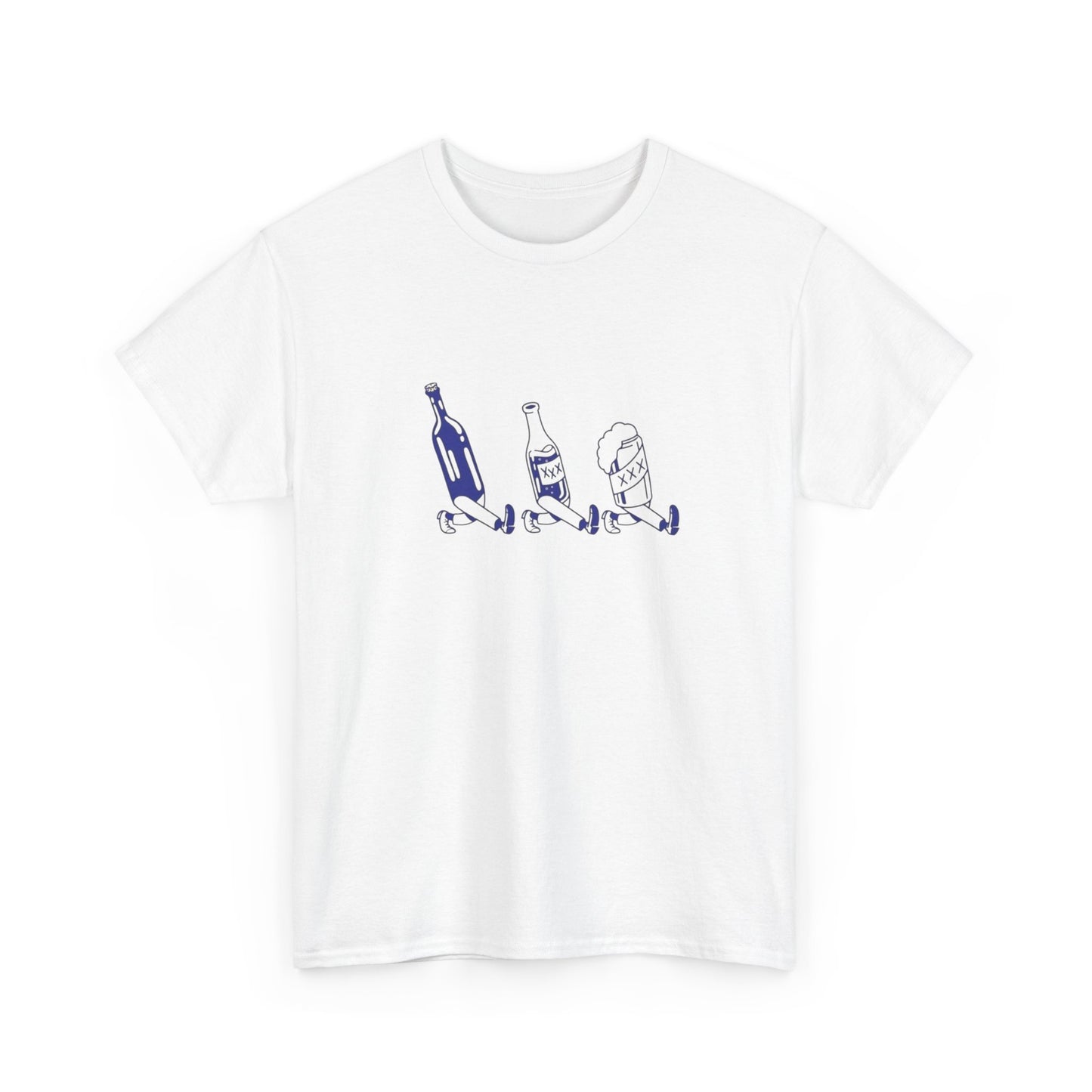 Wine Whiskey Beers Graphic T Shirt ADULT NEW