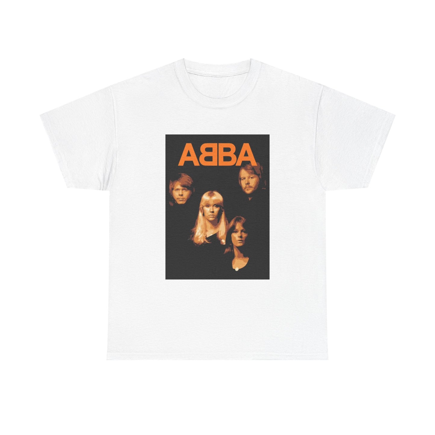 Abba T-shirt vintage retro neon lights classic music Unisex Heavy Cotton Tee