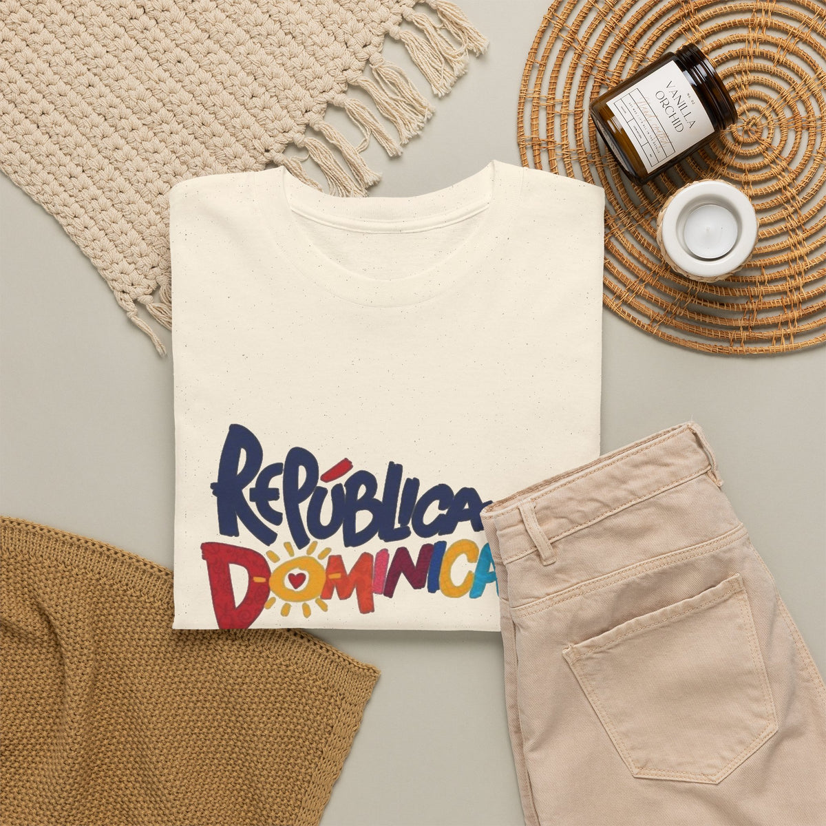 Dominican Republic Graphic T Shirt Men's Retro Heavy Cotton Tee
