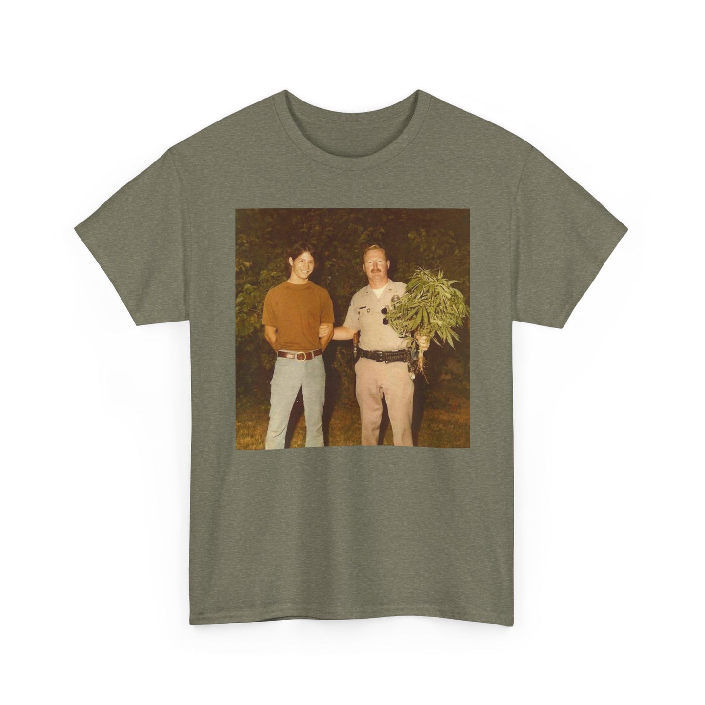 Hilarious T Shirt Funny Vintage Weed Bust 70s Comedy Happy Unisex Heavy Cotton