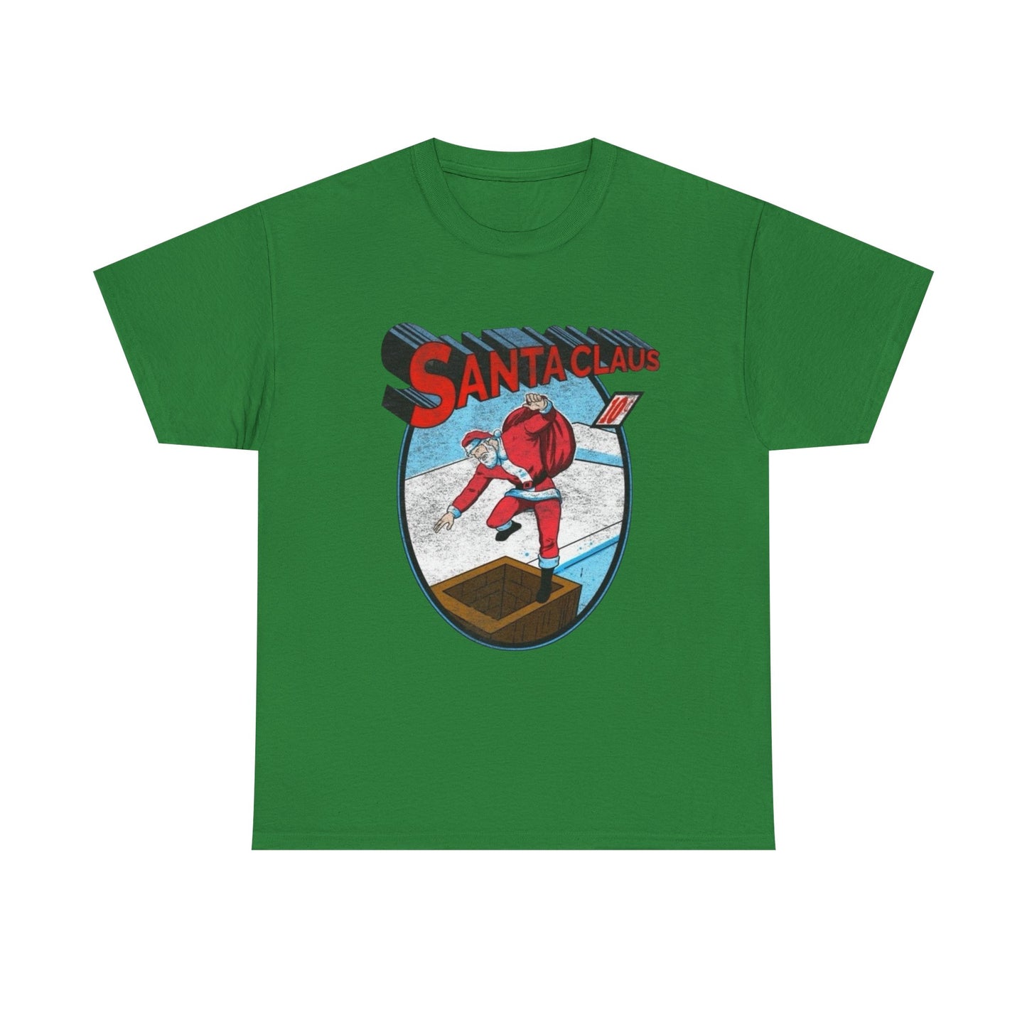 Santa Clause Christmas Superhero Graphic T Shirt NEW Unisex Heavy Cotton Tee