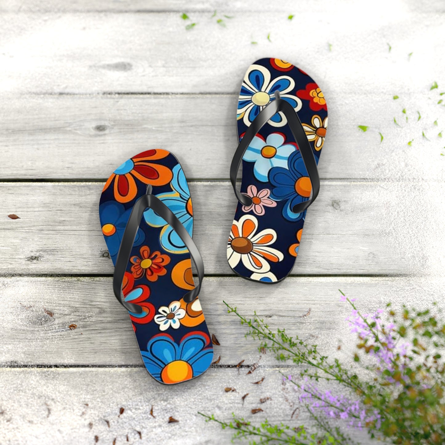 Waves And Sun Sandals Summer Flip Flops Slides BRAND NEW