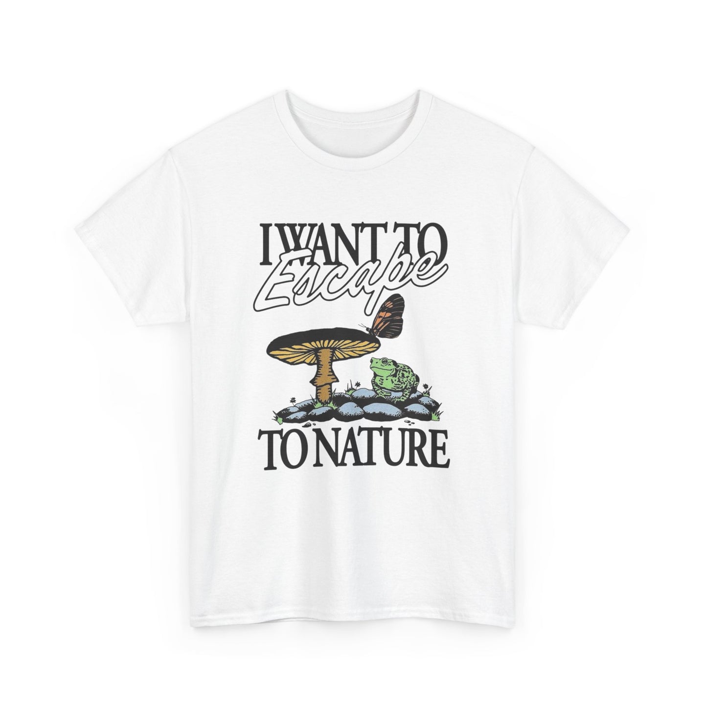 Escape To Nature Graphic T Shirt NEW Adult Unisex Heavy Cotton Tee