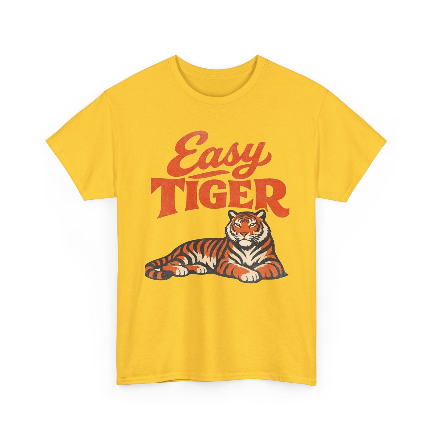 Easy Tiger 80's Retro Nostalgia Funny Graphic T Shirt Regular Men's Heavy Cotton Tee
