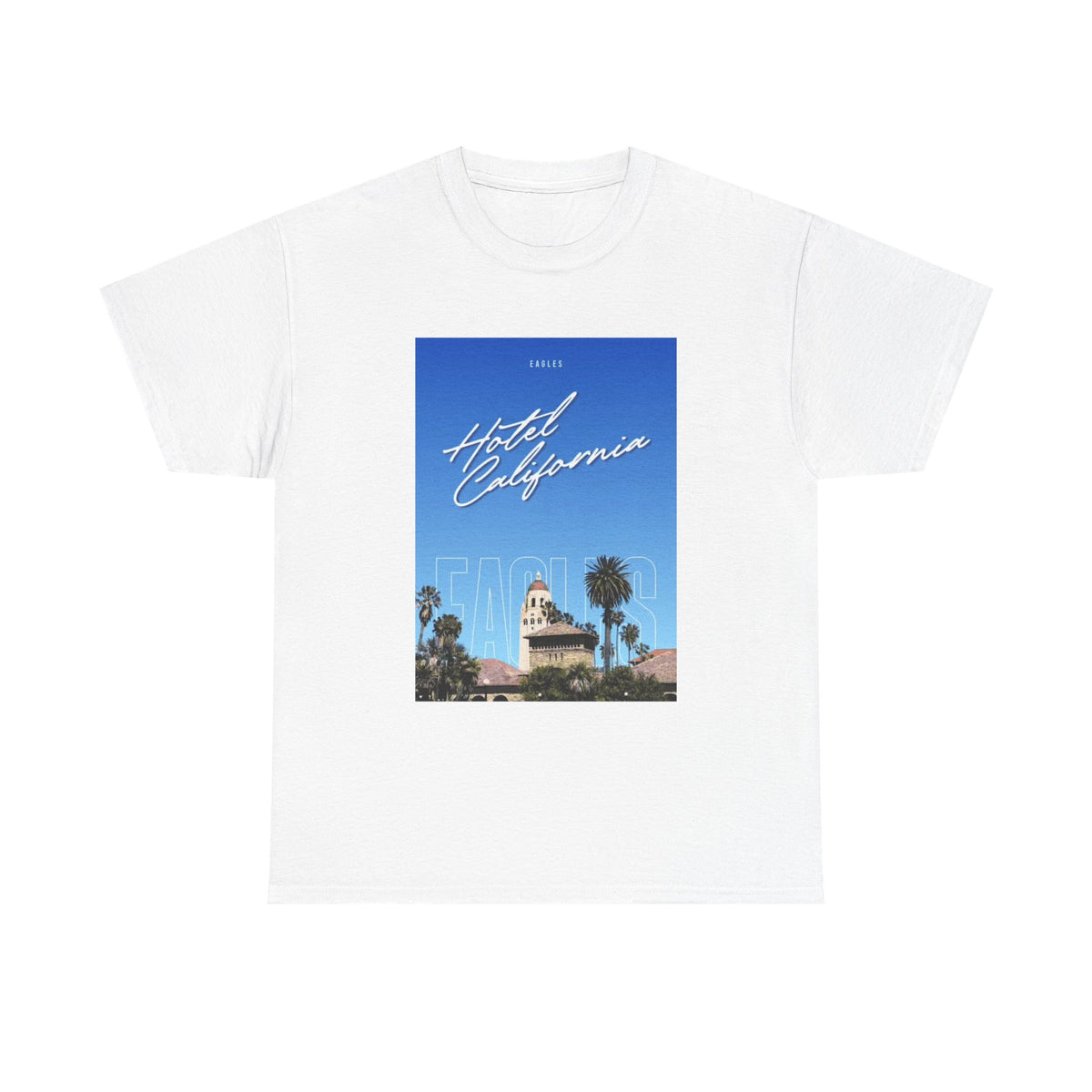 Eagles T-shirt vintage hotel California retro graphic Unisex Heavy Cotton Tee