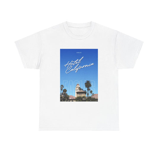 Eagles T-shirt vintage hotel California retro graphic Unisex Heavy Cotton Tee