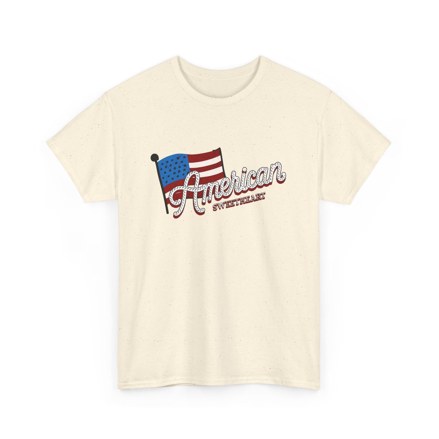 American Sweetheart USA Graphic T Shirt Regular Men's Heavy Cotton Tee