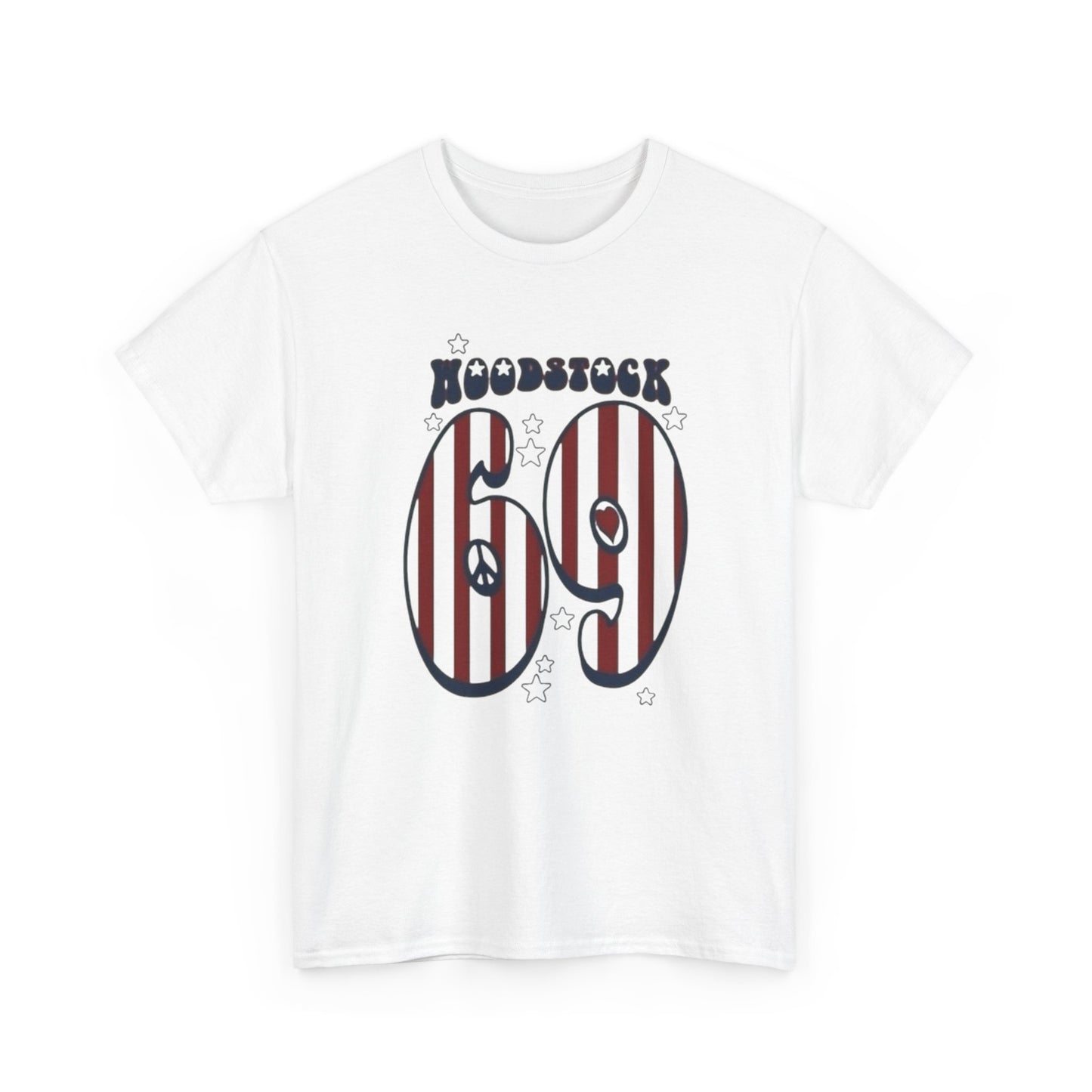 Woodstock 69 Retro Graphic T-Shirt Cotton Tee New Gift Vintage
