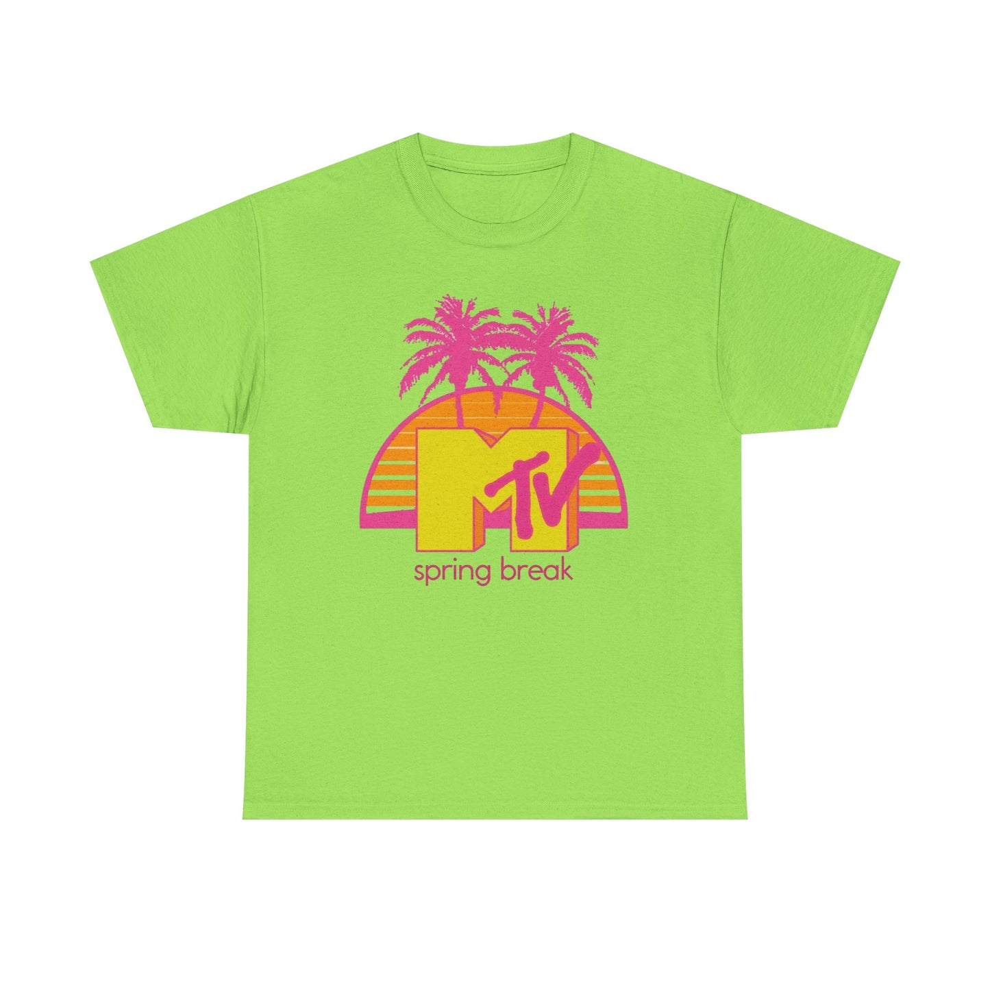 MTV Spring Break Vintage Graphic T Shirt NEW Unisex Heavy Cotton Tee