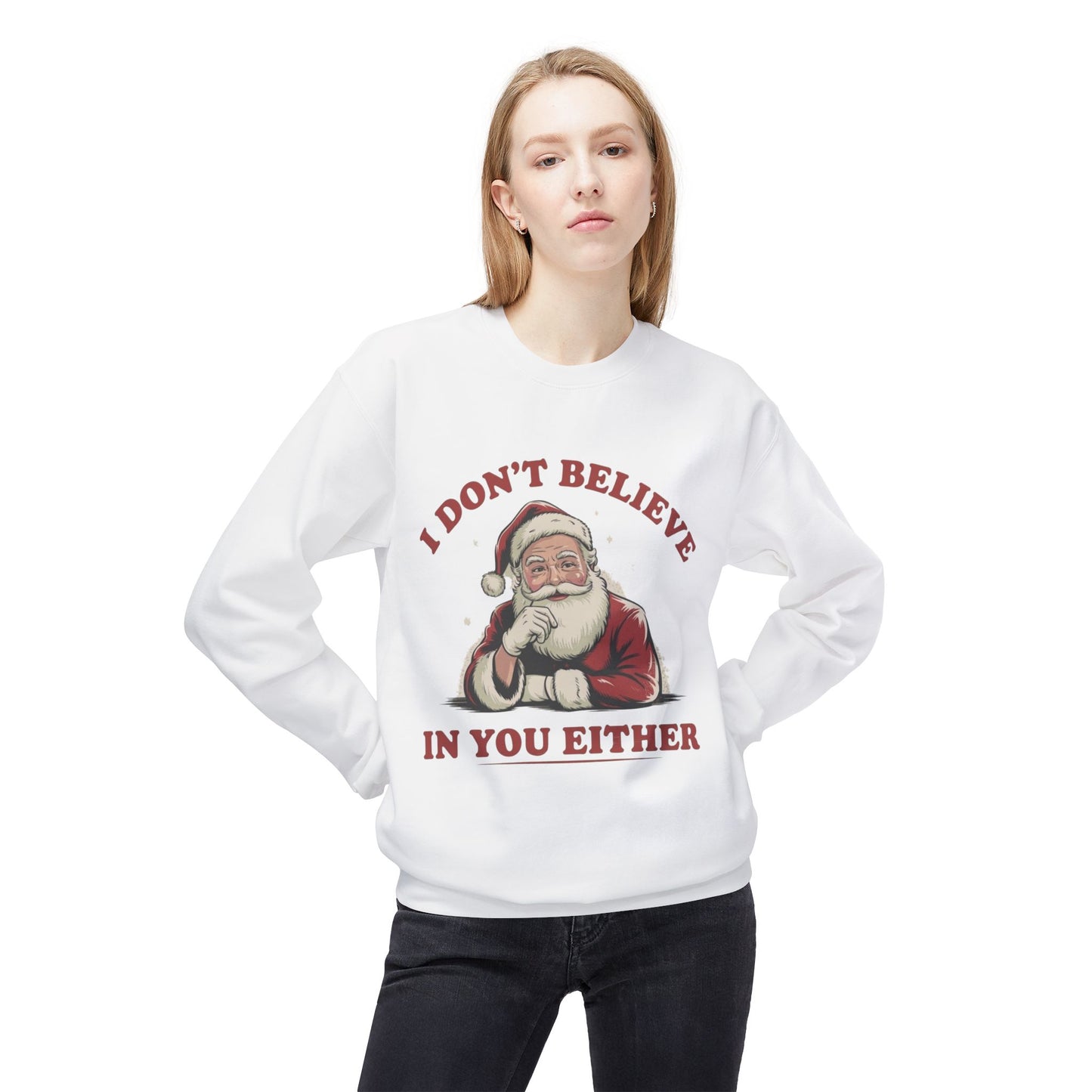 Funny Santa Jokes Sweater NEW Unisex Fleece Crewneck Sweatshirt