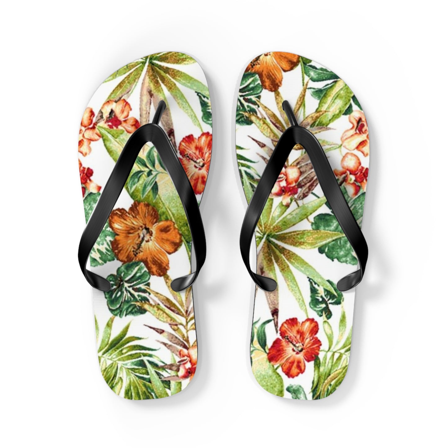 Waves And Sun Sandals Tropical Graphic Summer Flip Flops Slides BRAND NEW