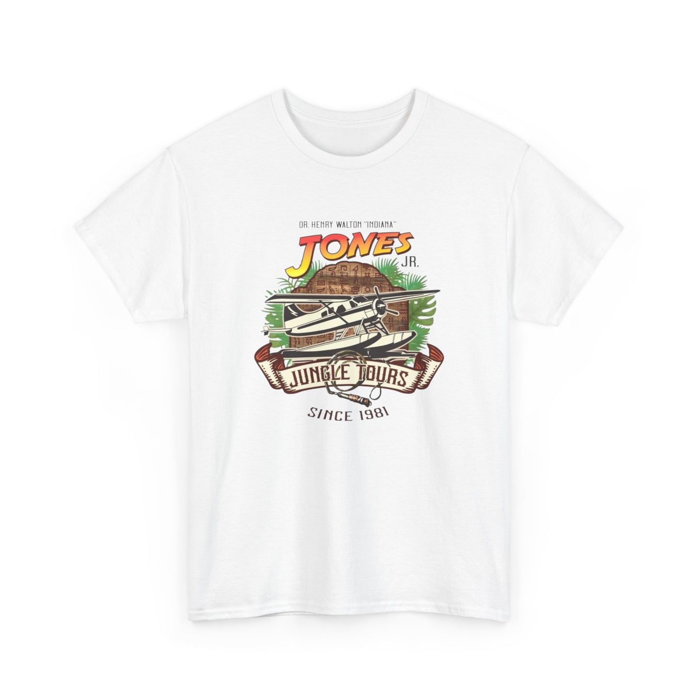 Jungle Tours Indiana Jones Graphic T Shirt Unisex Heavy Cotton Tee