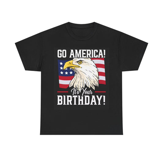 Americas Birthday Tshirt 1776 July 4th American Flag Bald Eagle Unisex Summer