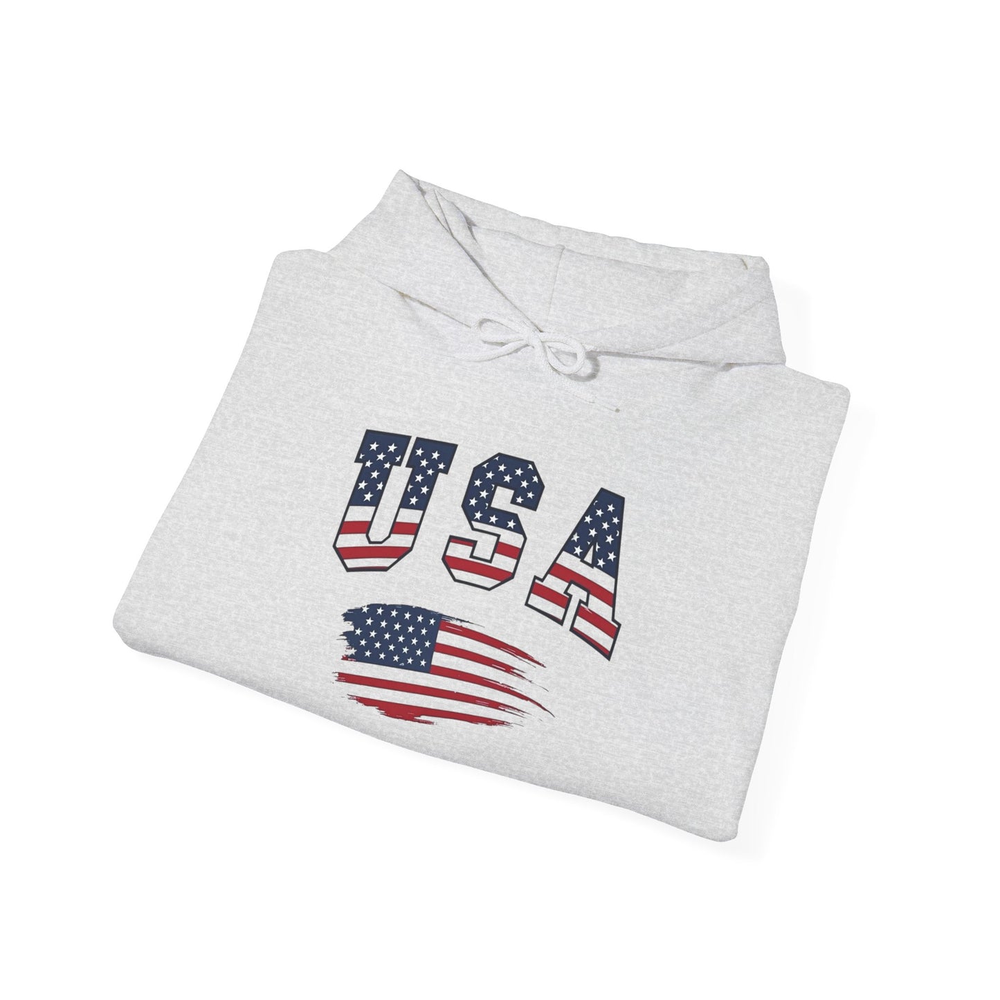 USA American Flag Graphic Hoodie Unisex Heavy Blend™ Hooded Sweatshirt