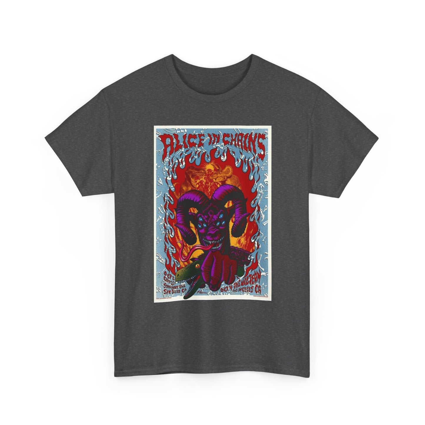 Alice In Chains Rock Band T Shirt Merch Poster Unisex Heavy Cotton Tee