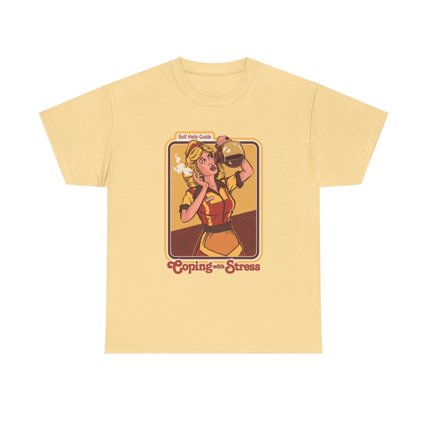 Coping With Stress Funny Graphic T Shirt NEW Unisex Heavy Cotton Tee