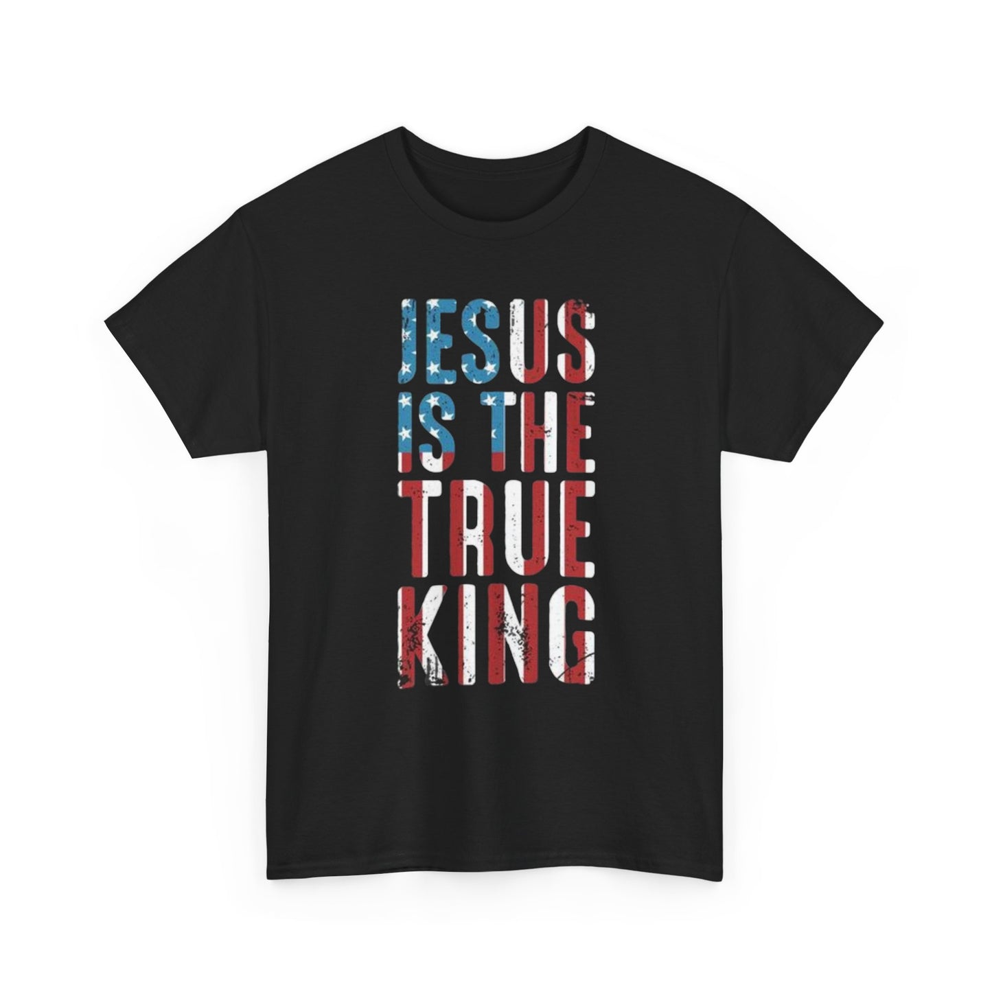Jesus is king T-shirt thank god religion graphic American flag holy church shirt