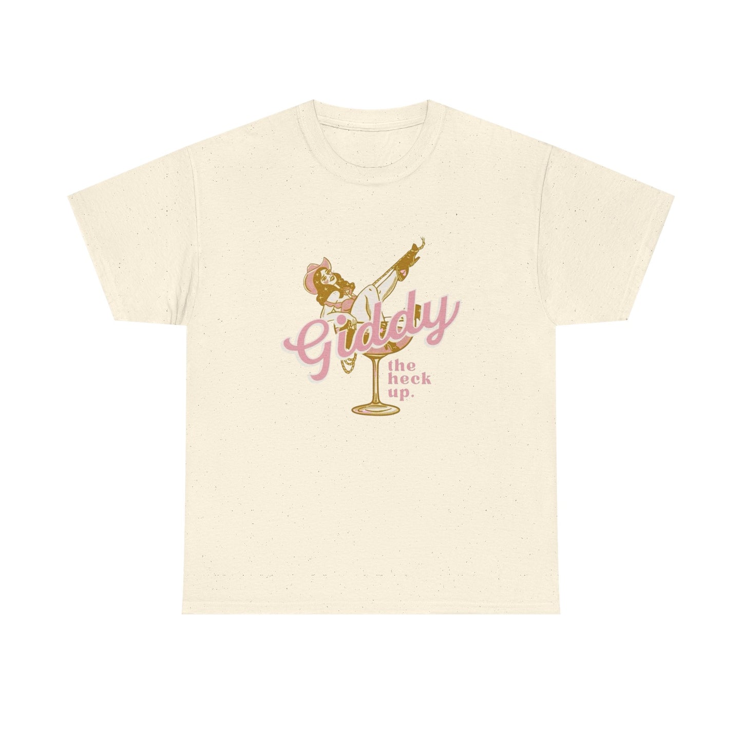 Giddy The Heck Up Cowgirl Vintage Graphic T-Shirt, Unisex Cotton Shirt