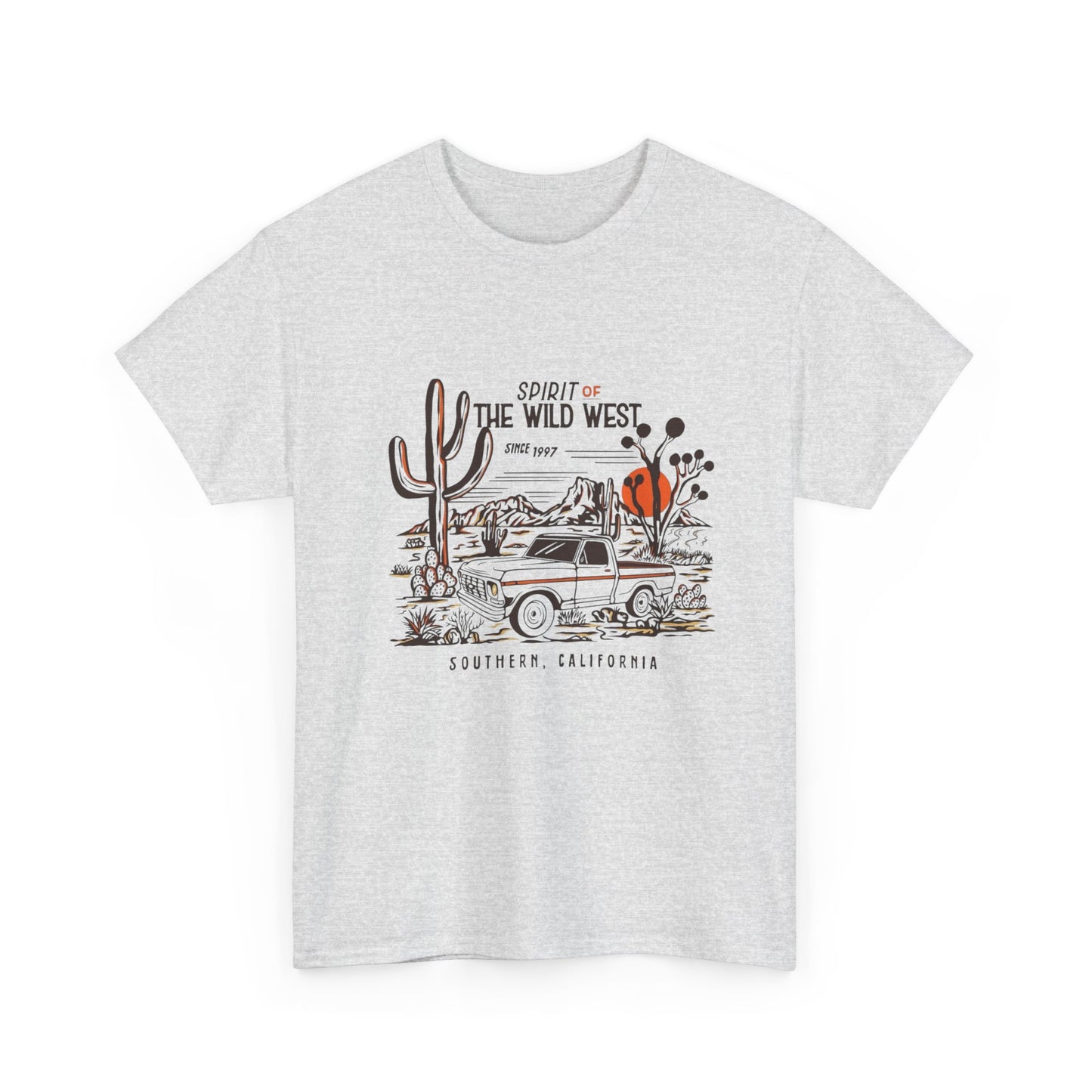 Spirit Of The Wild West Graphic T Shirt Unisex Heavy Cotton Tee