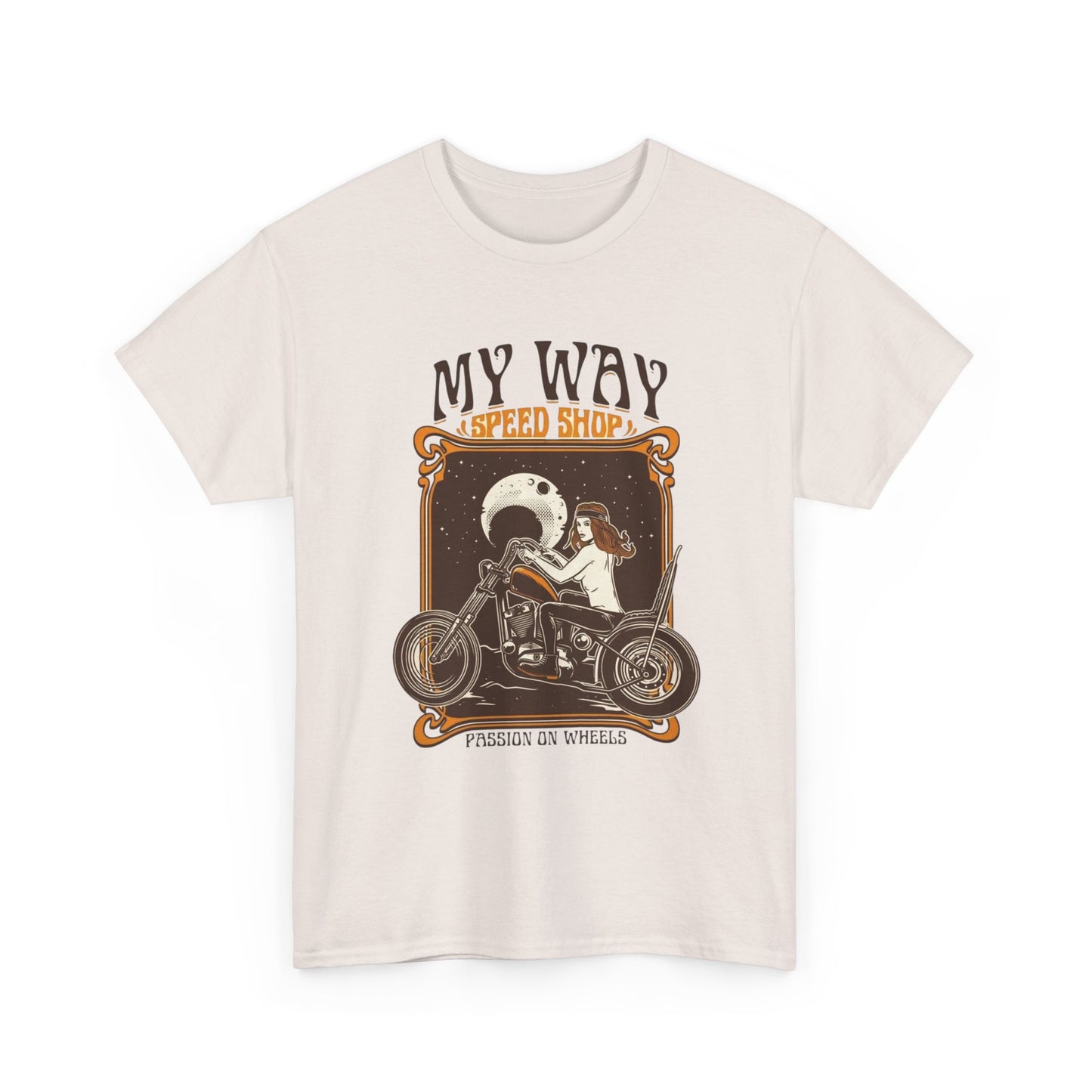 My Way Speed Shop Choppers Motorcycles Graphic T Shirt Unisex Heavy Cotton Tee