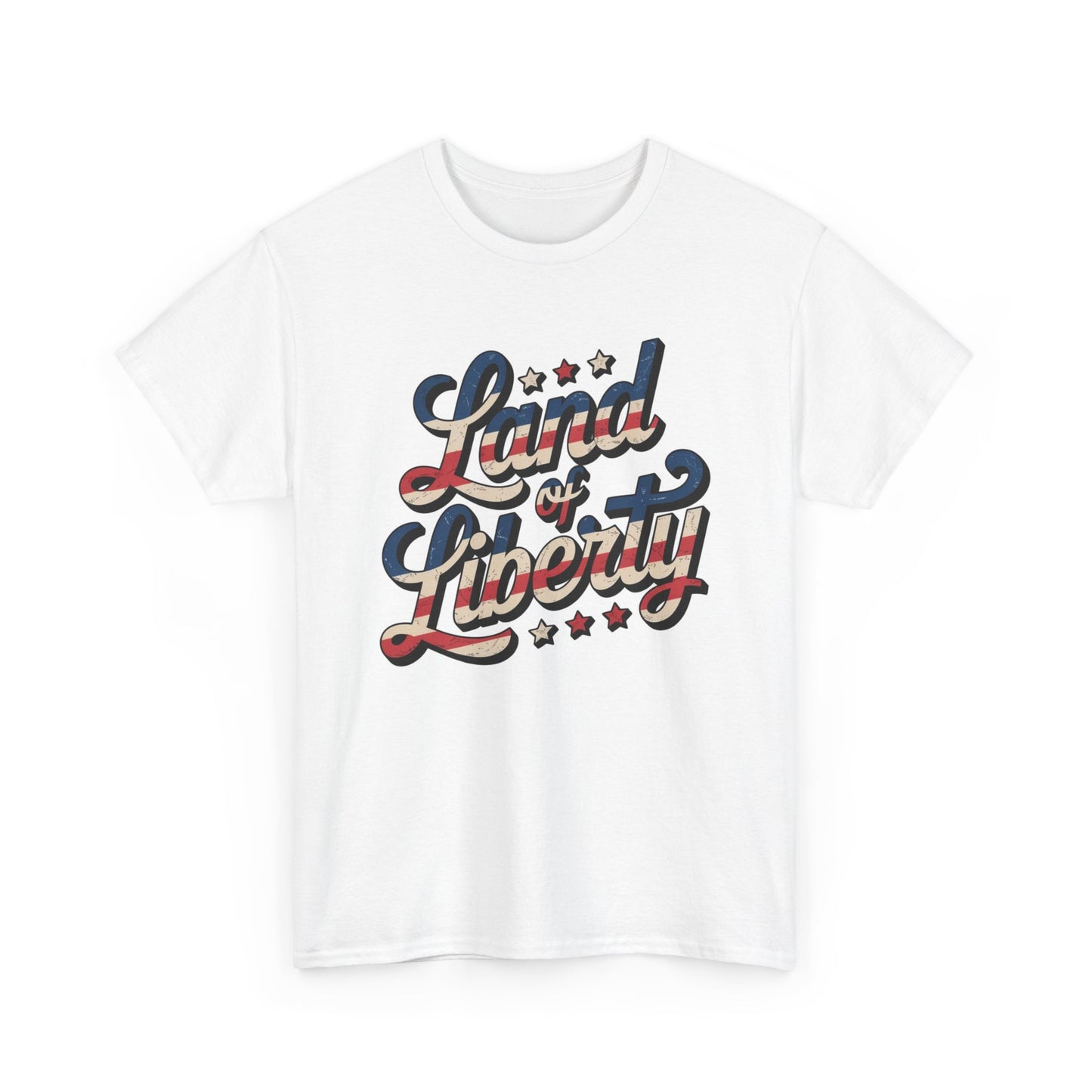 Land Of Liberty USA Graphic T Shirt Men's Heavy Cotton Tee - Quality - Modern True to Size