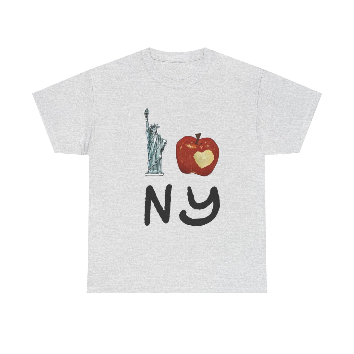Big Apple I Love New York Classic Graphic T Shirt Unisex NEW Heavy Cotton Tee