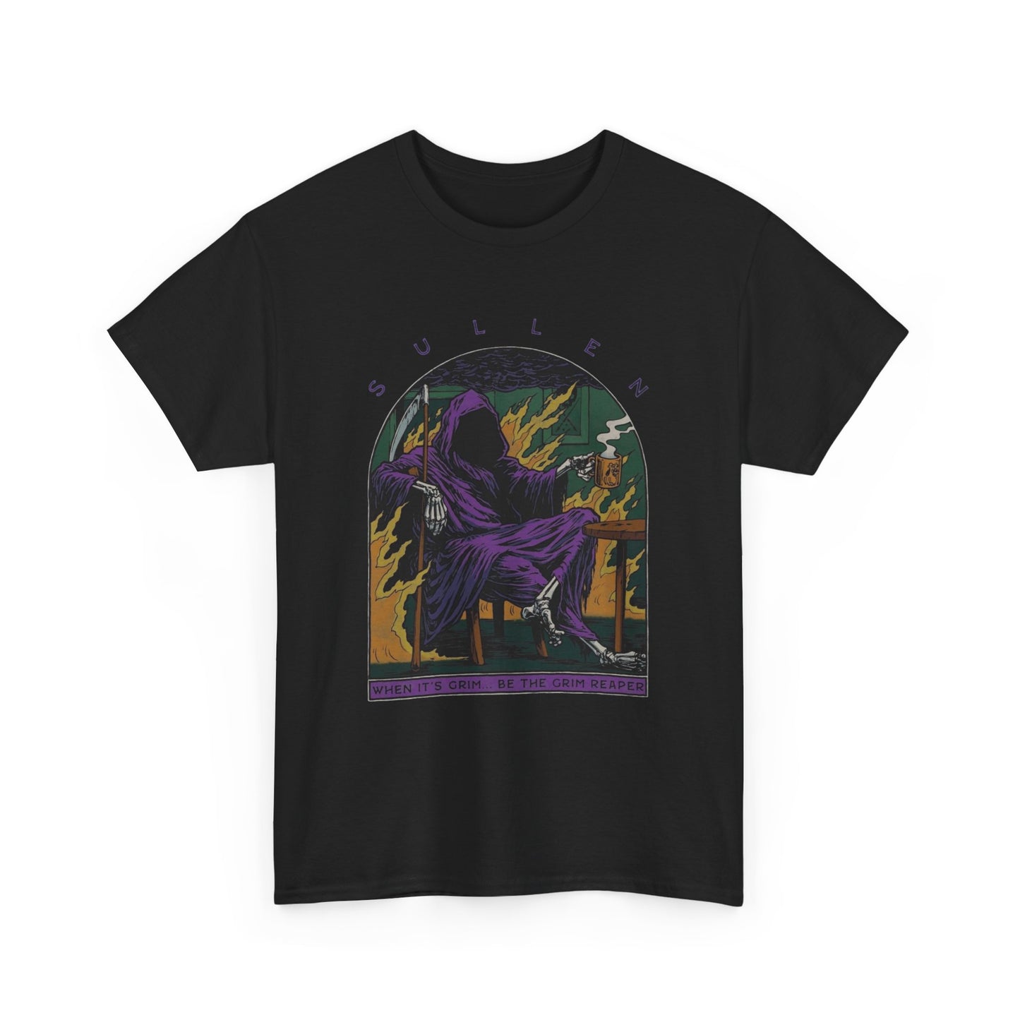 Sullen Grim Reaper Graphic T Shirt Unisex Heavy Cotton NEW Tee